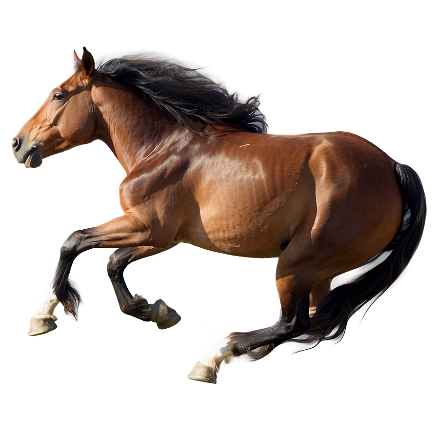 Horse Running Towards Horizon Png 06292024 PNG image