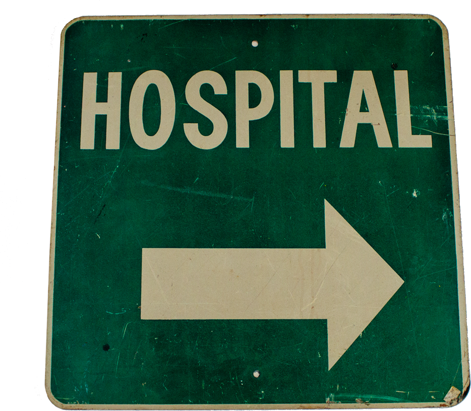 Hospital Direction Sign PNG image