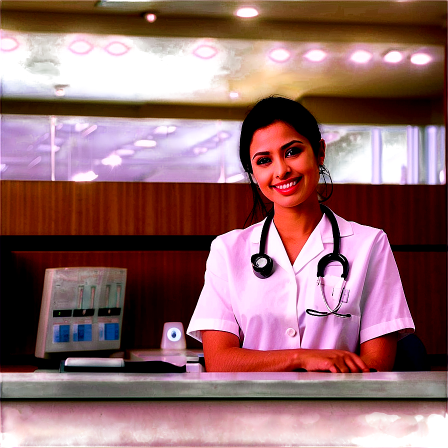 Hospital Receptionist Png 05242024 PNG image