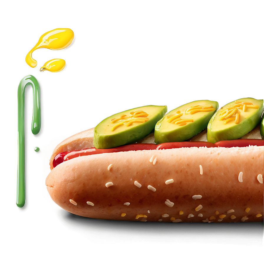 Hot Dog With Avocado Png 05232024 PNG image