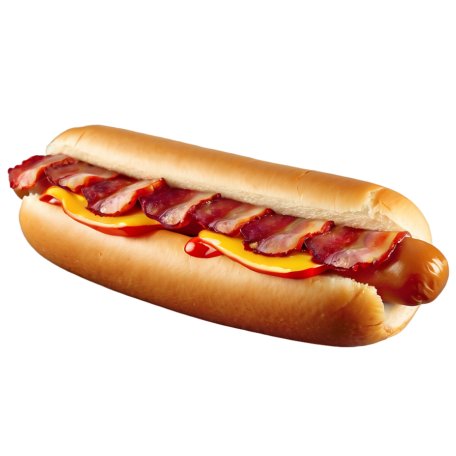 Hot Dog With Bacon Png 10 PNG image