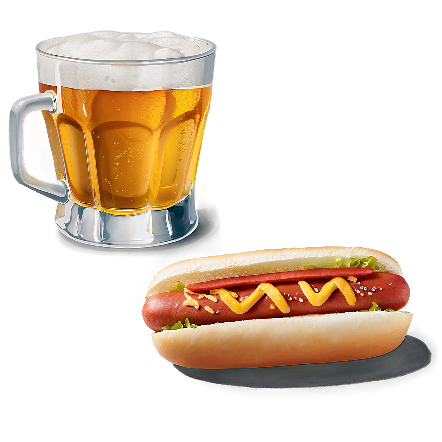Hot Dog With Beer Png Acx66 PNG image