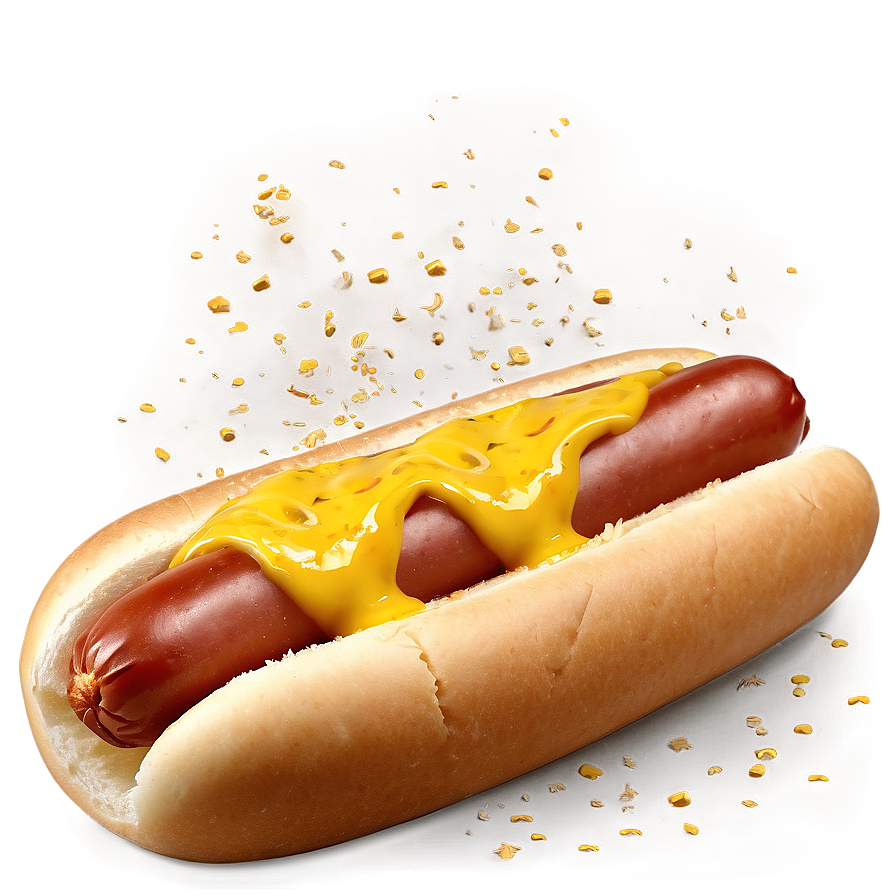 Hot Dog With Cheese Sauce Png 05232024 PNG image