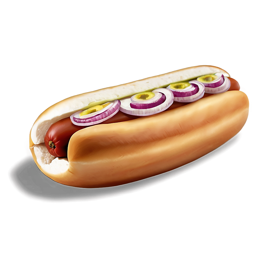 Hot Dog With Onions Png 05232024 PNG image