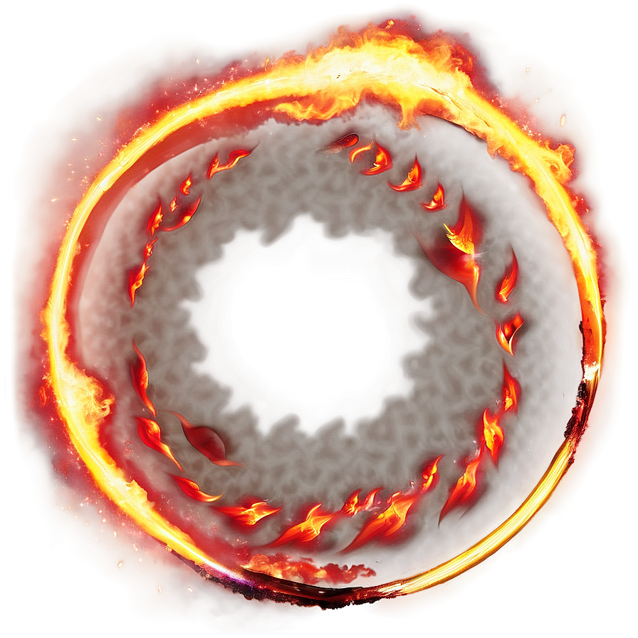 Hot Fire Circle Image Png 06272024 PNG image