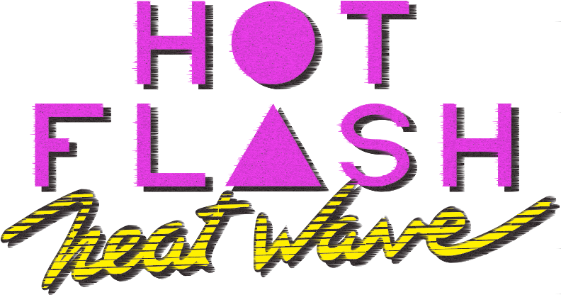 Hot Flash Heatwave Text Graphic PNG image