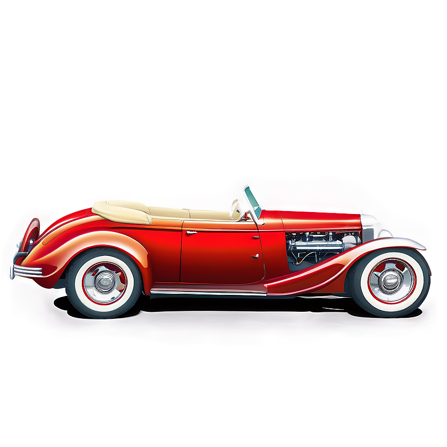 Hot Rod Convertible Sketch Png 06252024 PNG image