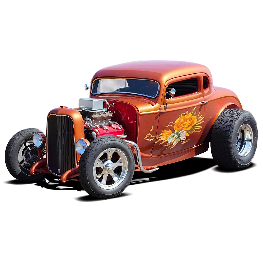 Hot Rod In Desert Scenery Png Xvw48 PNG image