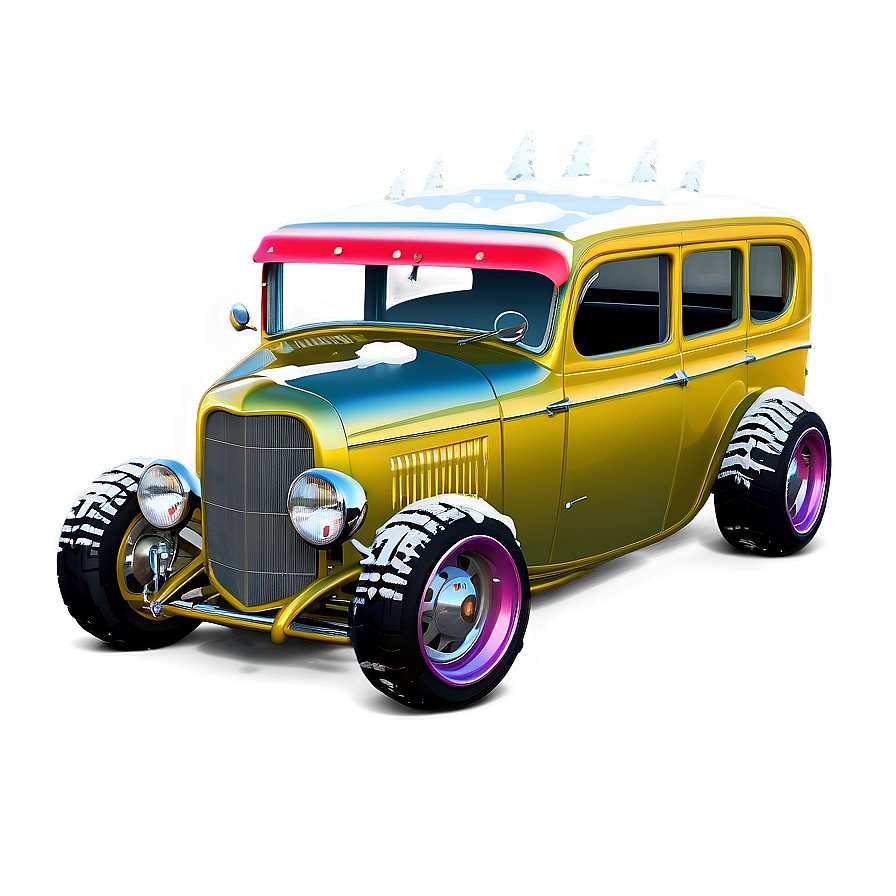 Hot Rod Winter Drive Png Mxb PNG image