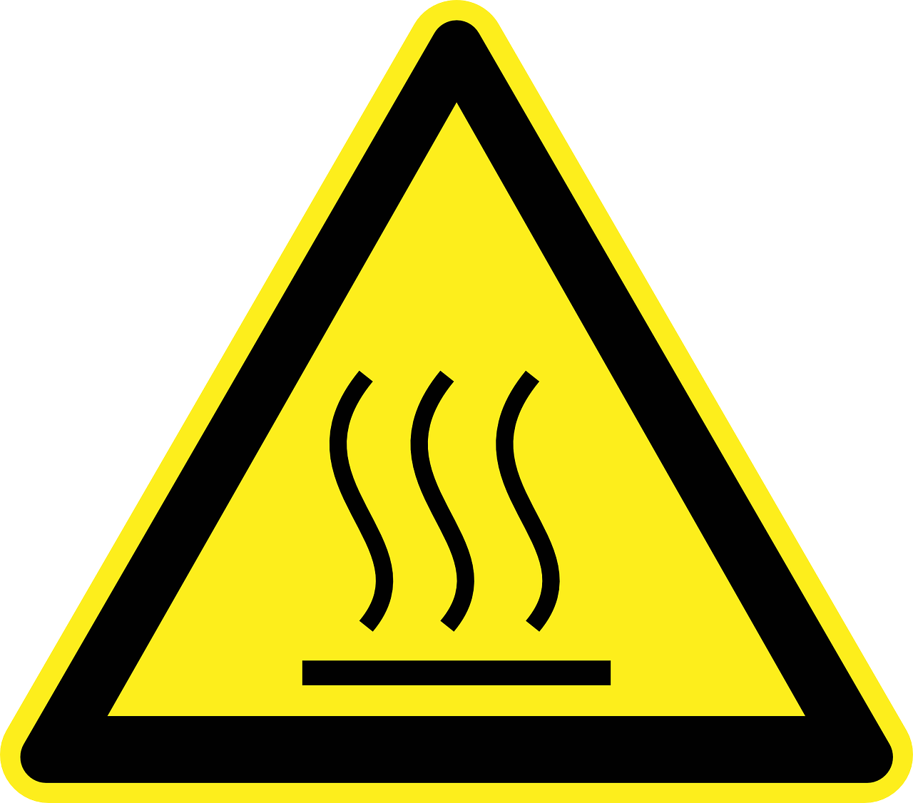 Hot Surface Warning Sign PNG image