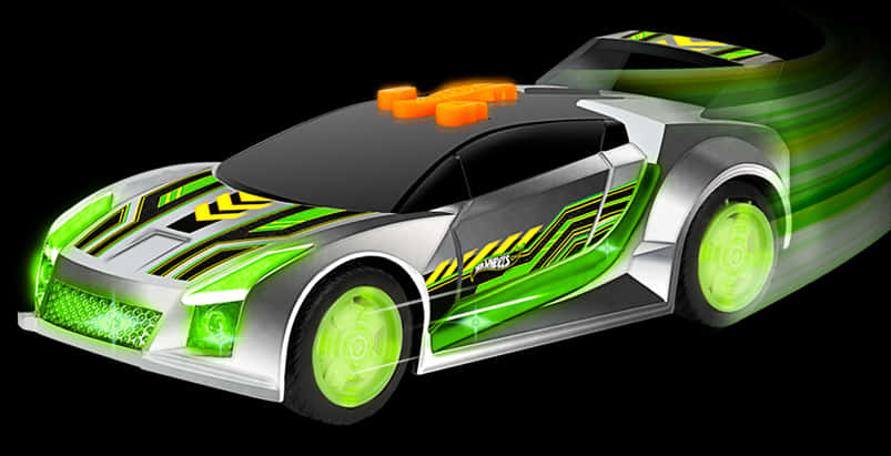 Hot Wheels Futuristic Green Racer PNG image