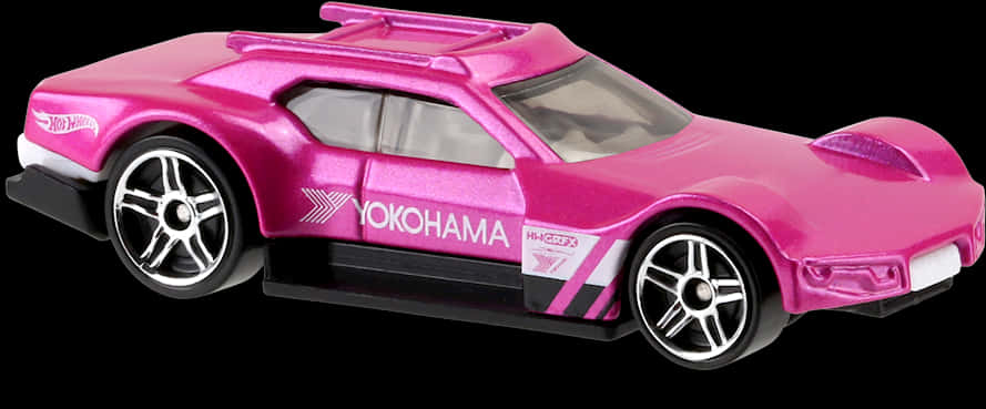 Hot Wheels Pink Corvette Yokohama PNG image