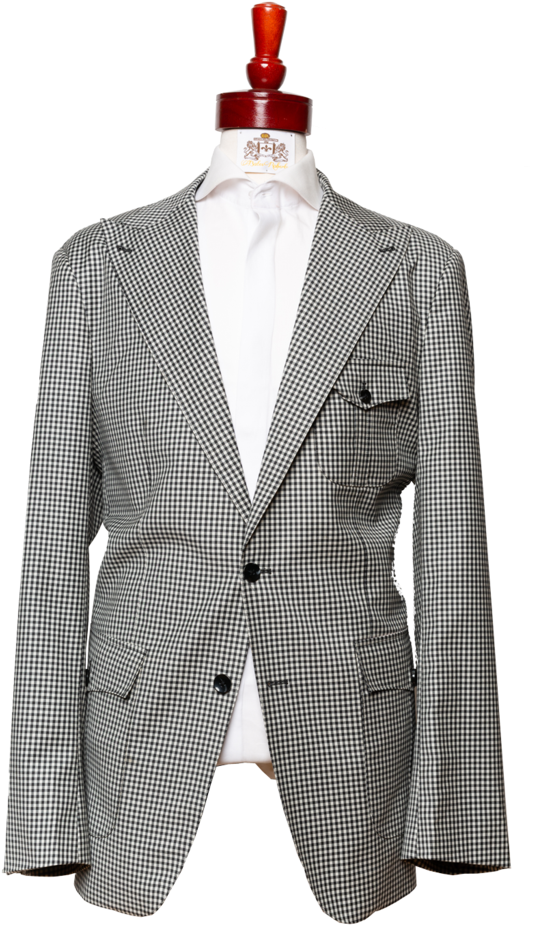 Houndstooth Pattern Suit Jacket PNG image