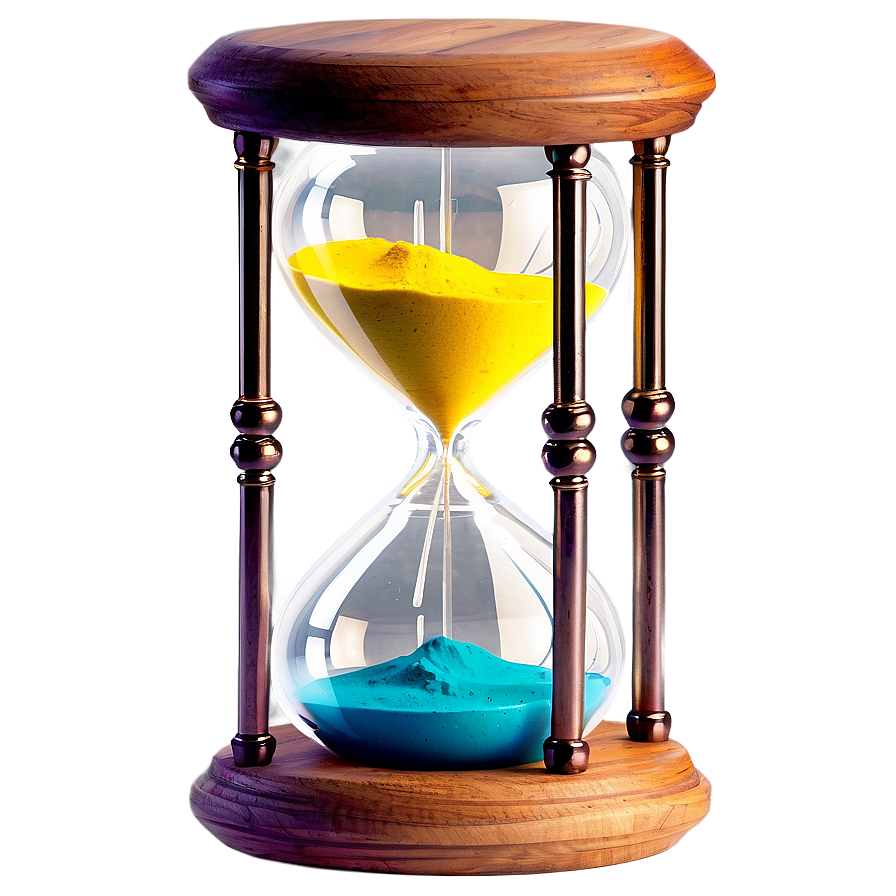 Hourglass With Colored Sands Png Pkp95 PNG image