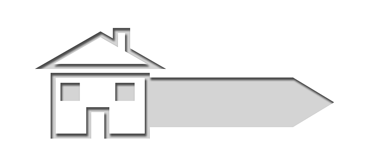 House Arrow Direction Sign PNG image