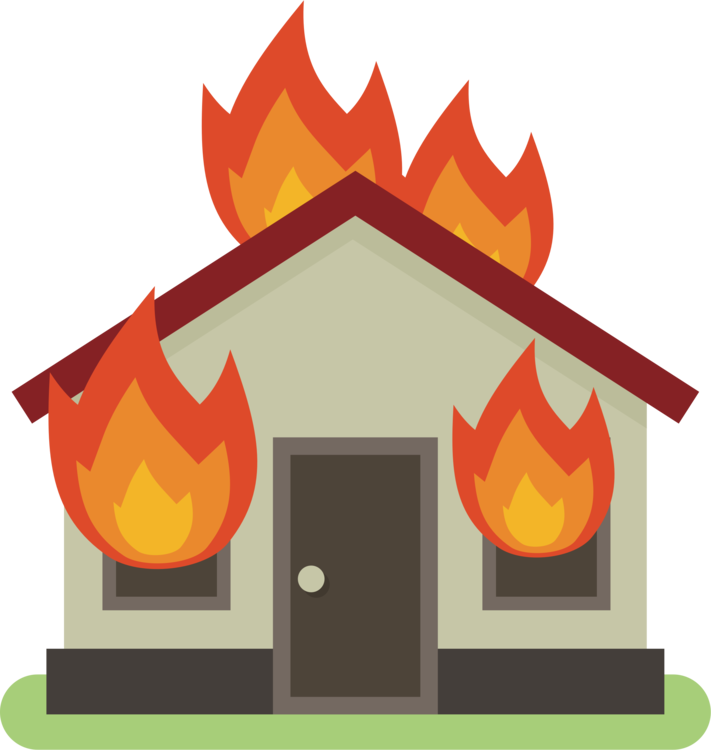 House On Fire Graphic PNG image