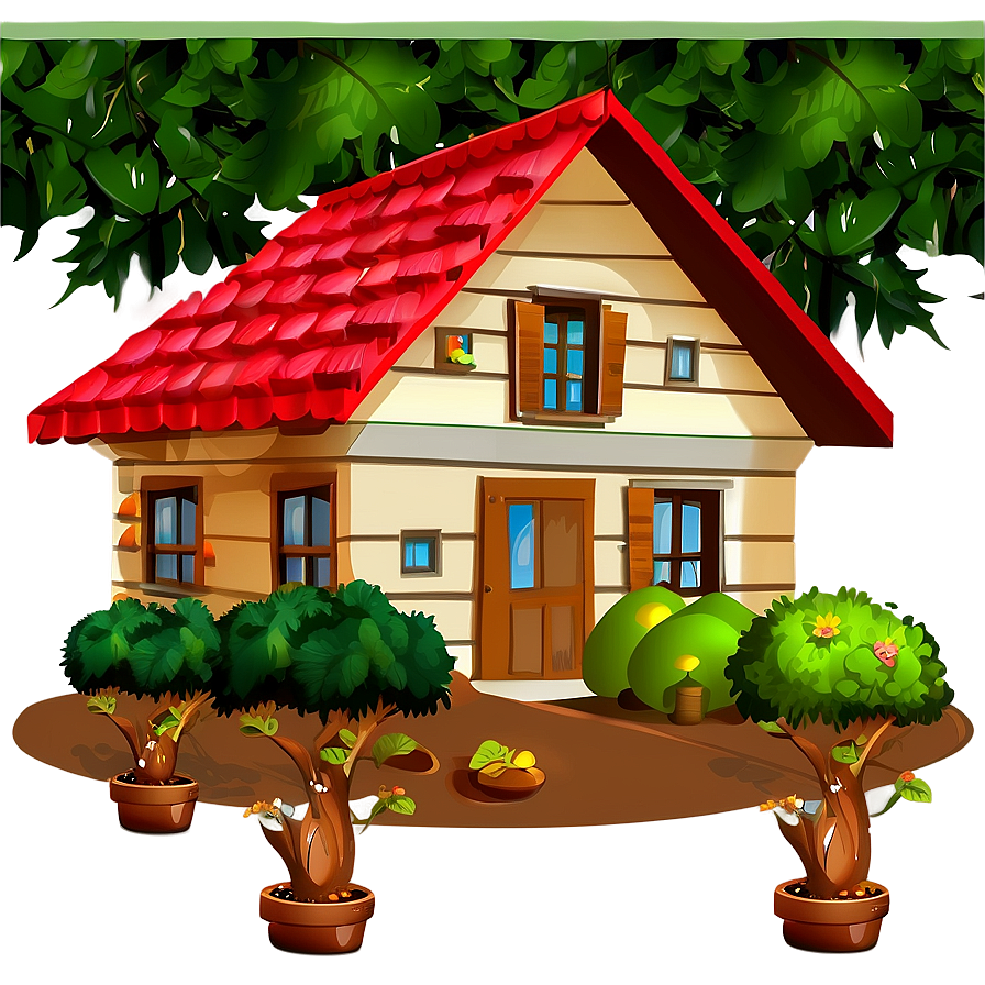 House With Garden Clipart Png Udv PNG image