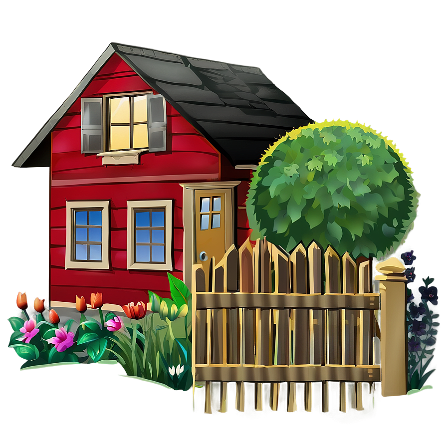 House With Garden Clipart Png Veq PNG image