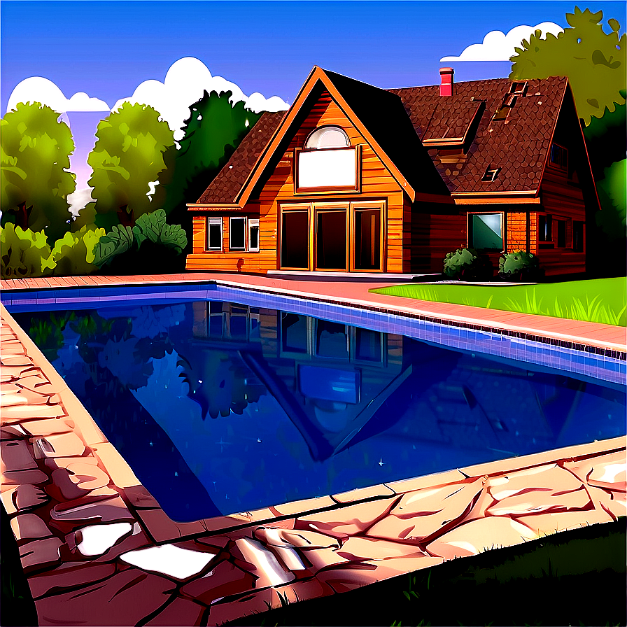 House With Pool Clipart Png Sdu PNG image