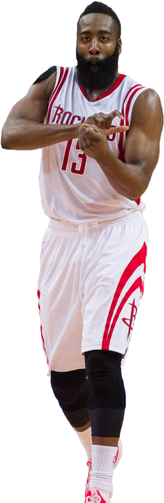 Houston Rockets Basketball Player In Action PNG image