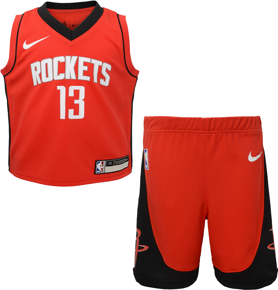 Houston Rockets Number13 Jerseyand Shorts PNG image