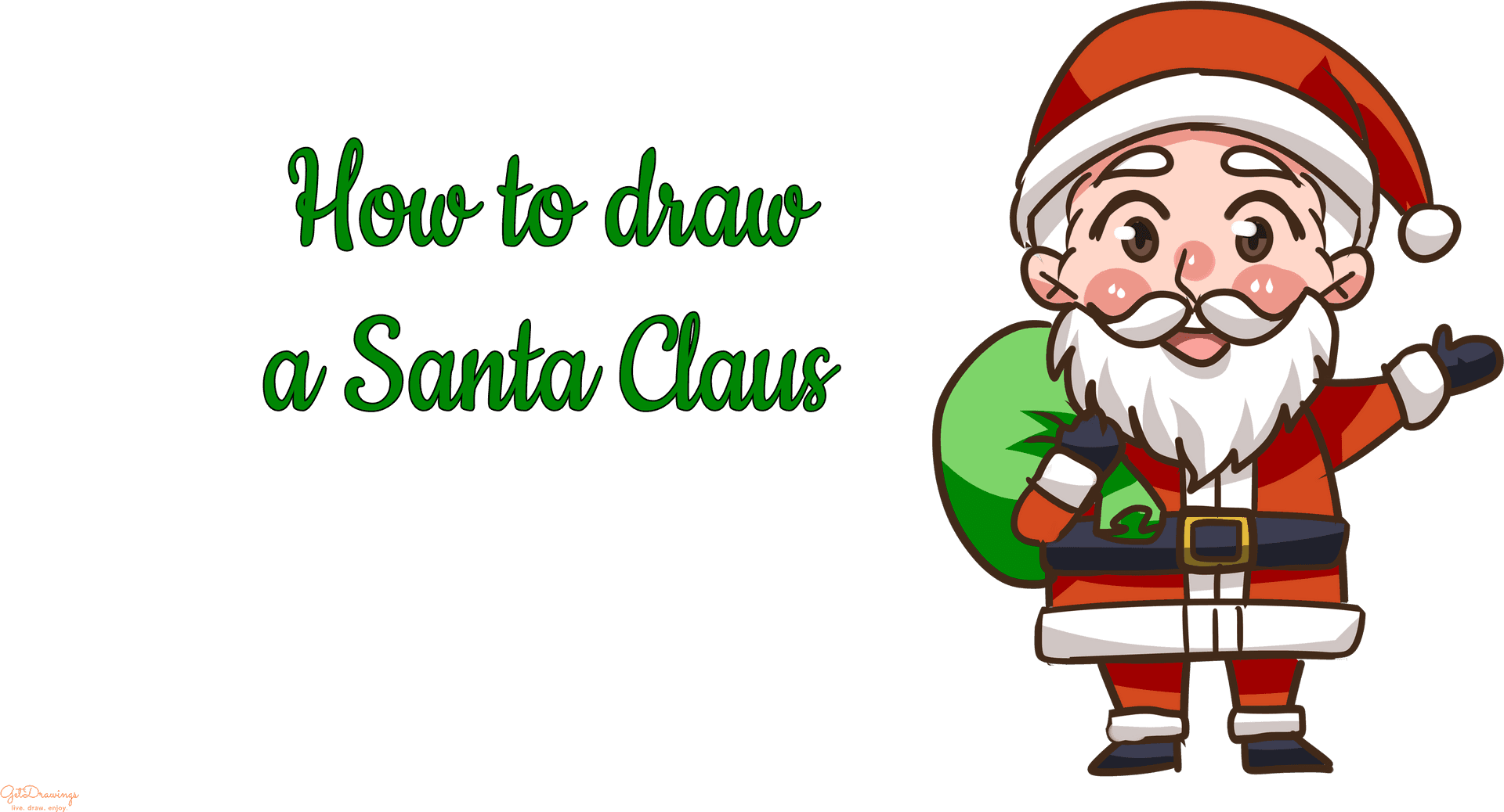 Howto Draw Santa Claus Tutorial PNG image