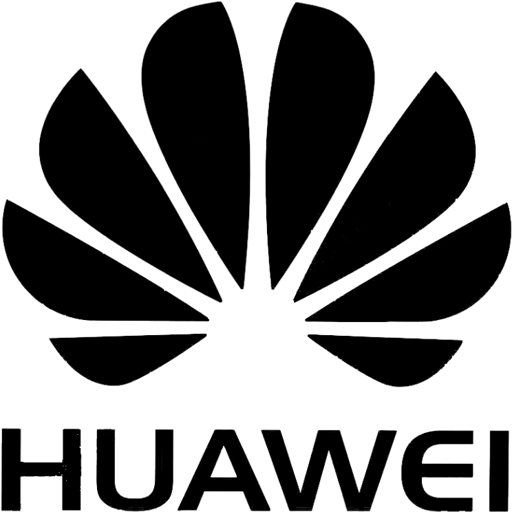 Huawei Logo Blackon Gray Background PNG image