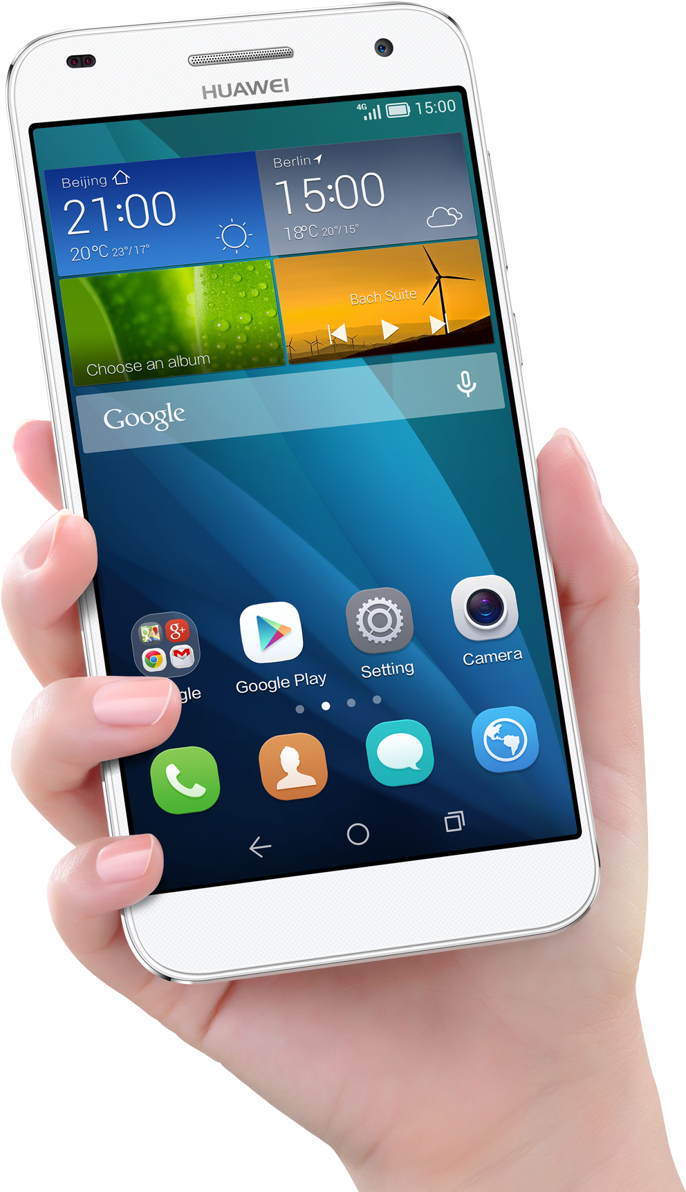 Huawei Smartphone In Hand PNG image