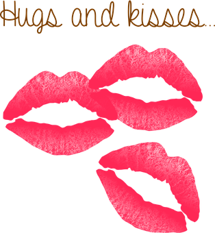 Hugsand Kisses Lip Prints PNG image