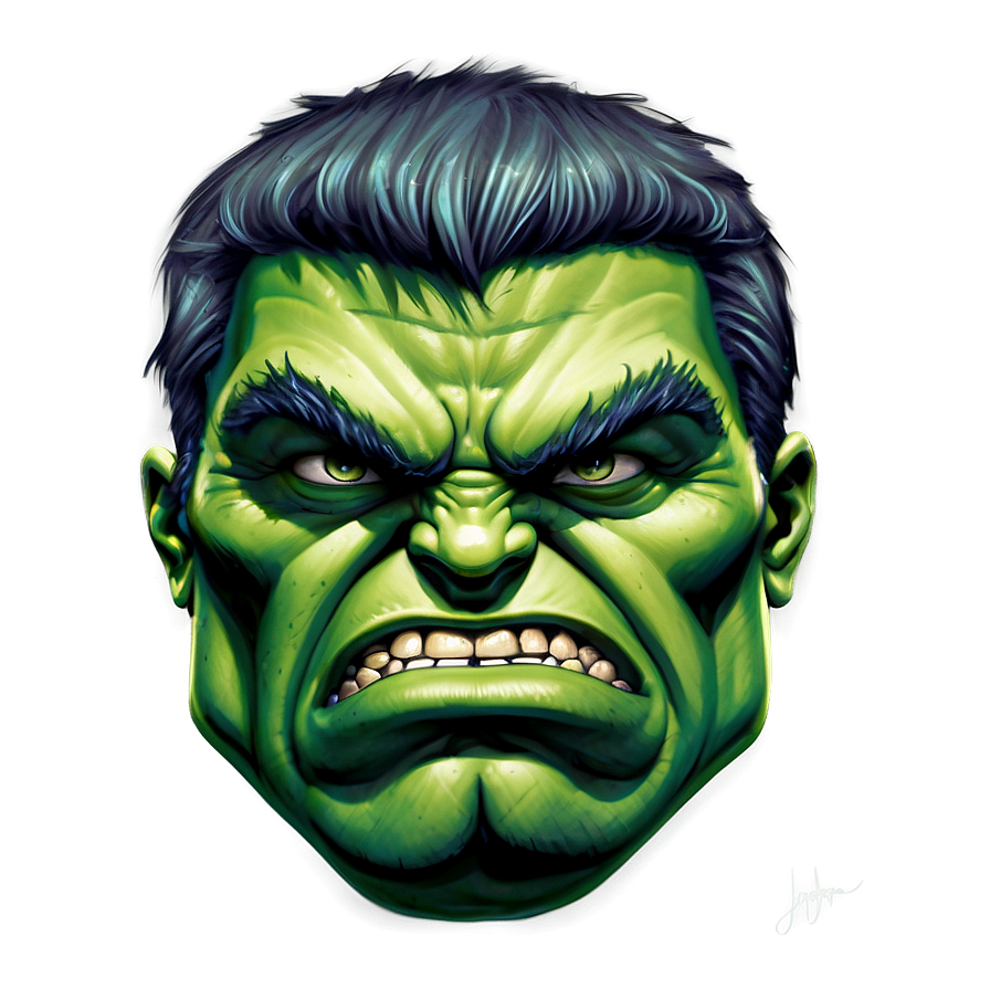 Hulk Face Sketch Png 06272024 PNG image