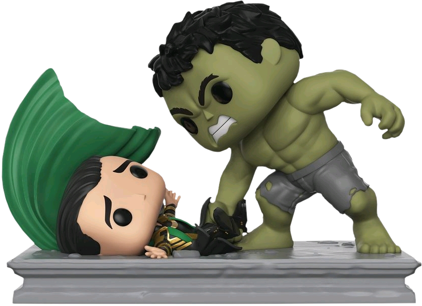 Hulkand Loki Funko Pop Figures PNG image