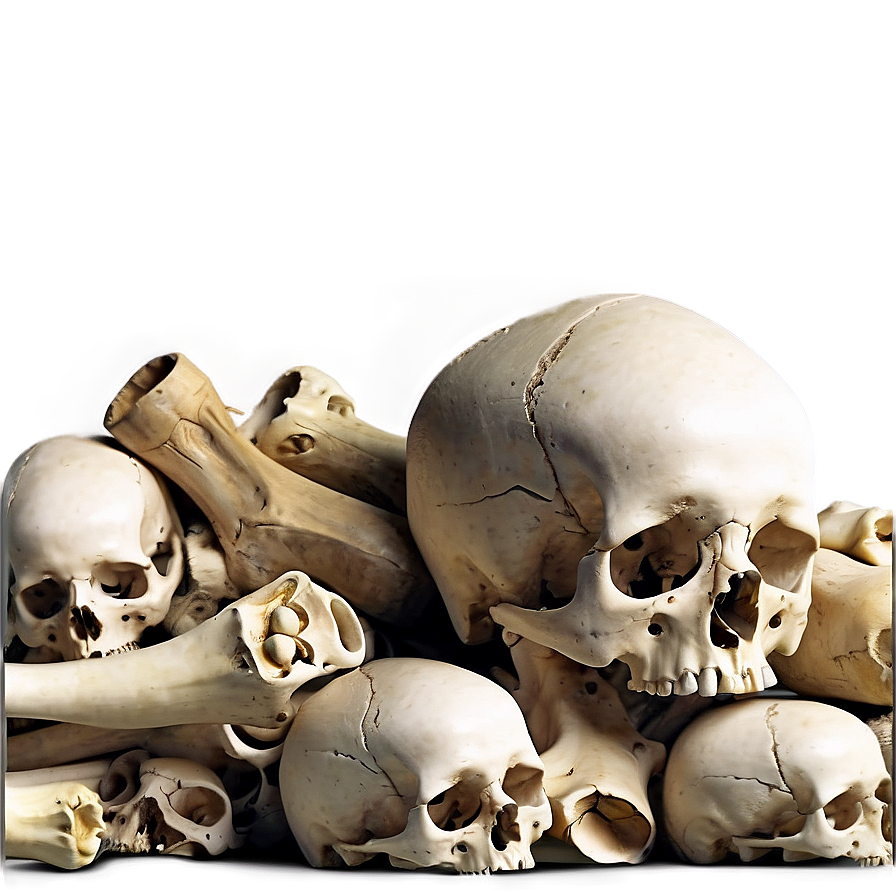 Human Bones Pile Art Png 40 PNG image