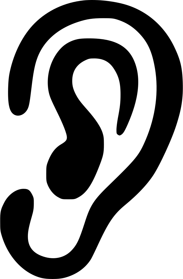 Human Ear Outline Graphic PNG image