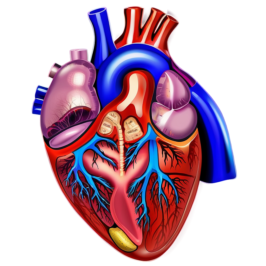 Human Heart Anatomy Diagram Png 06122024 PNG image