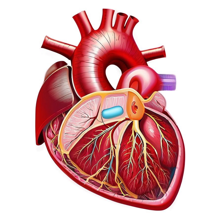 Human Heart Anatomy Diagram Png 80 PNG image