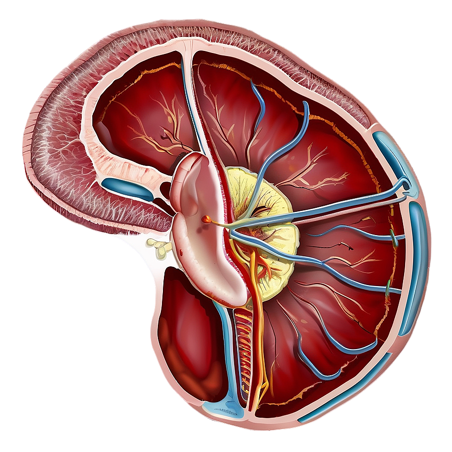 Human Kidney Anatomy Png Duc PNG image