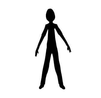 Human Silhouette Standing PNG image