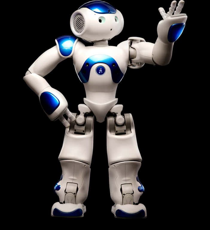 Humanoid Robot Waving Hello PNG image