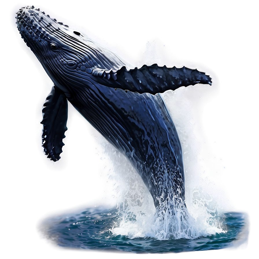 Humpback Whale Breaching Water Png 59 PNG image