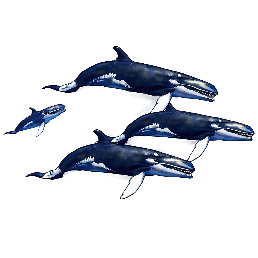 Humpback Whale Pod Family Png Qlb PNG image