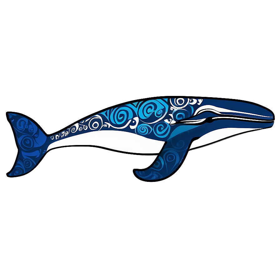 Humpback Whale Tribal Tattoo Design Png Mff36 PNG image