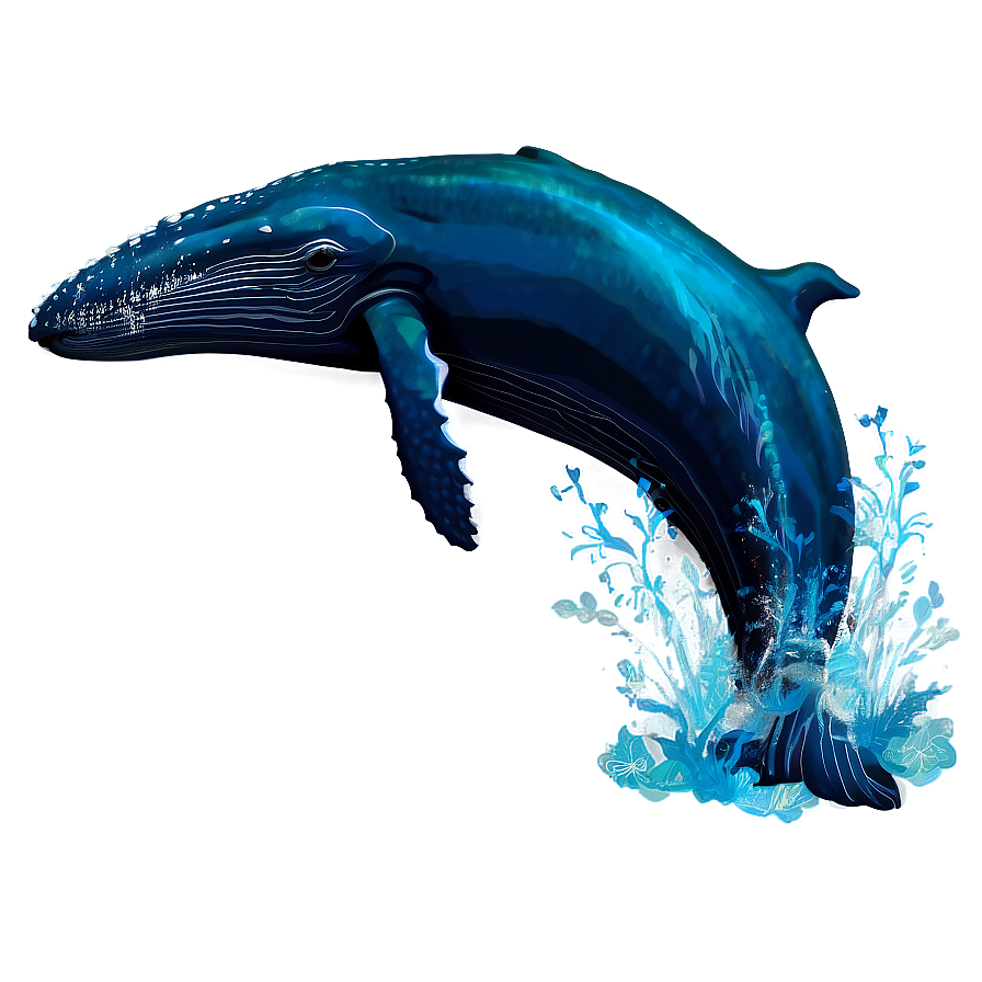 Humpback Whale Underwater Scene Png 06212024 PNG image