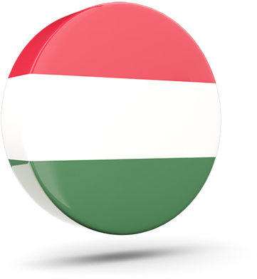 Hungarian_ Flag_ Button_3 D_ Render PNG image
