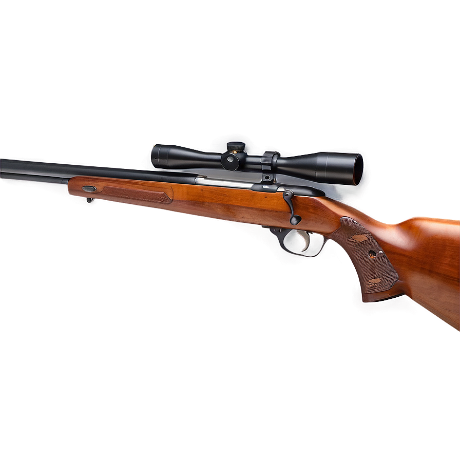 Hunting Rifle In Action Shot Png 06132024 PNG image