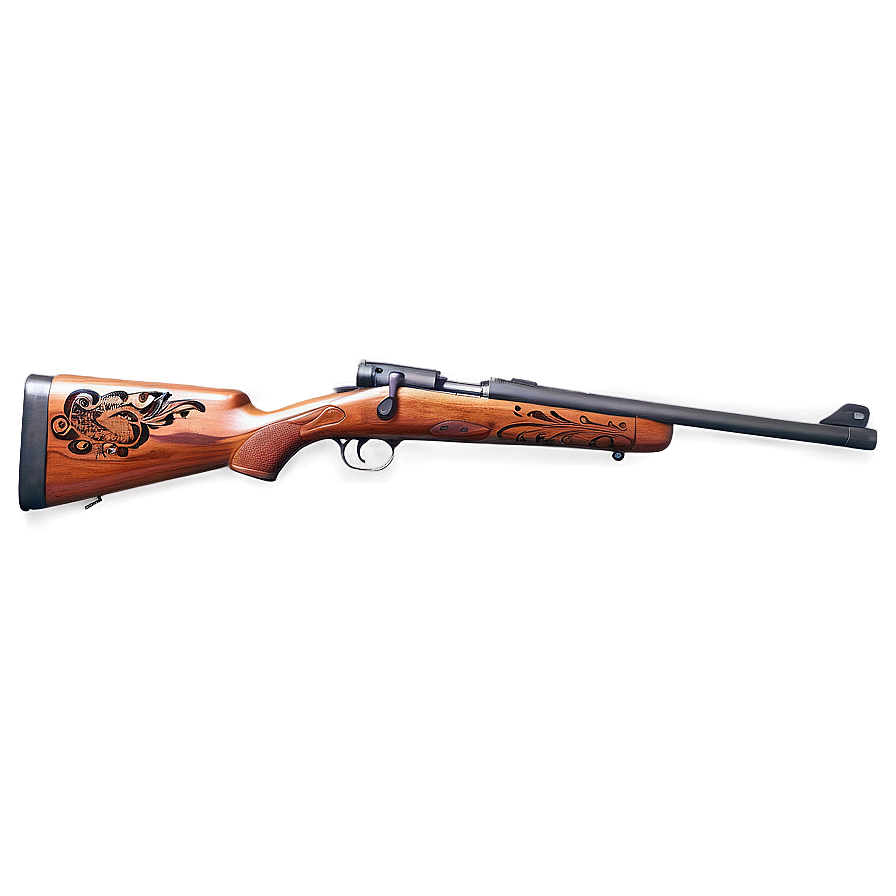 Hunting Rifle With Engraved Stock Png 85 PNG image