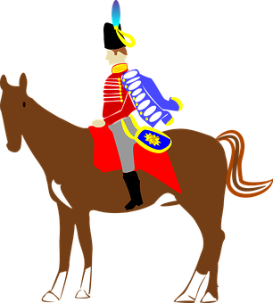 Hussar Officeron Horseback PNG image
