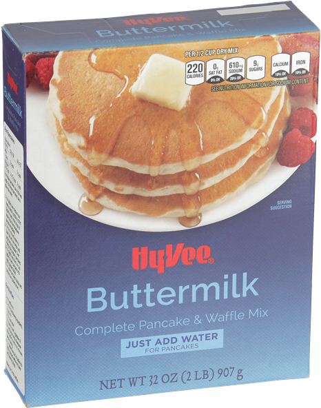 Hy Vee Buttermilk Pancake Mix Box PNG image