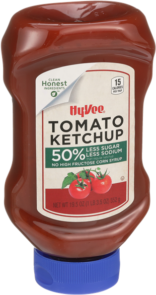 Hy Vee Tomato Ketchup Bottle PNG image