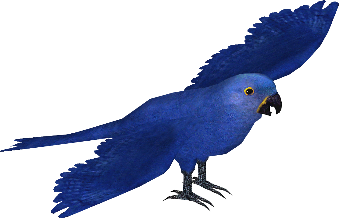 Hyacinth Macaw In Flight Illustration PNG image