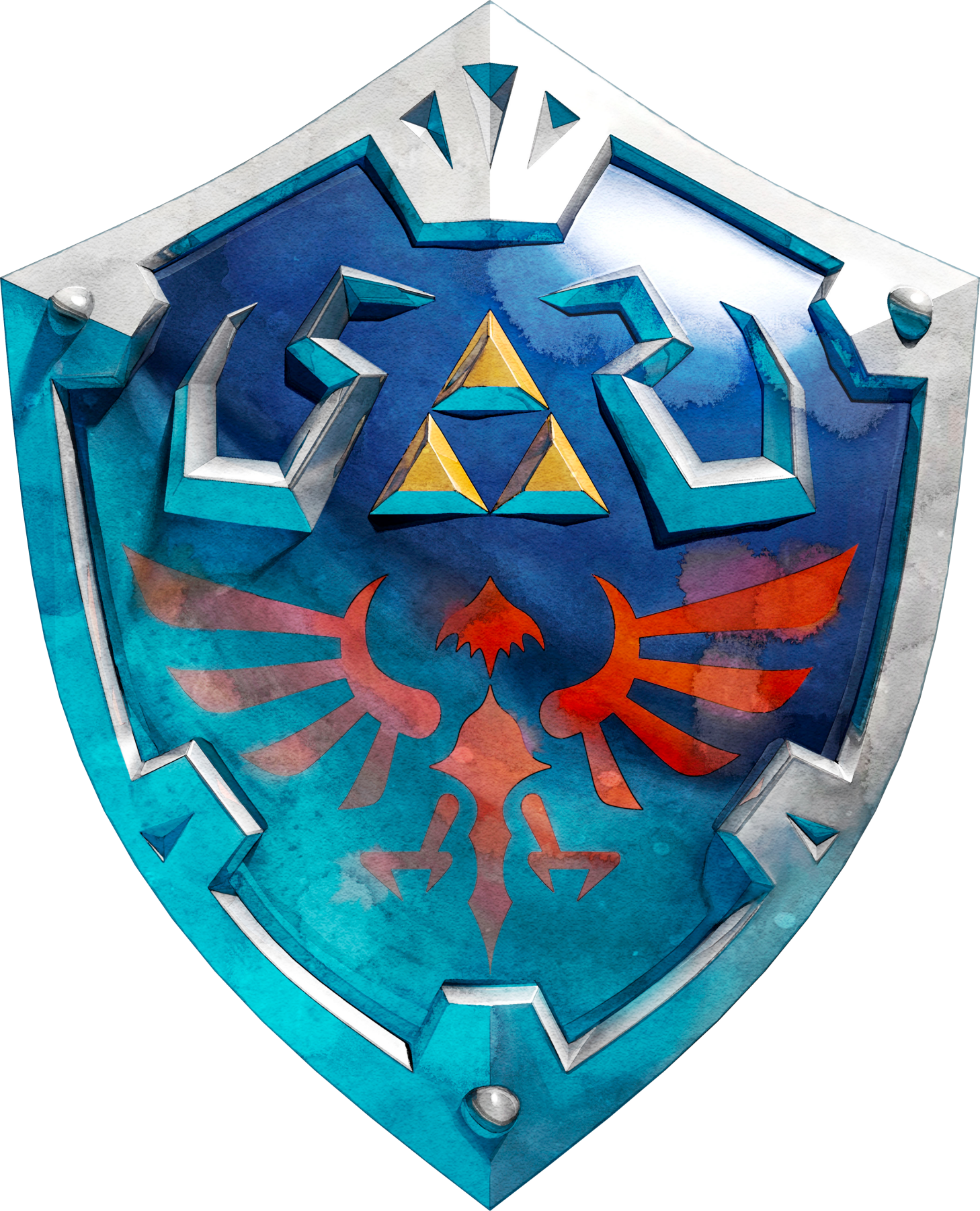 Hylian Shield Triforce Emblem PNG image